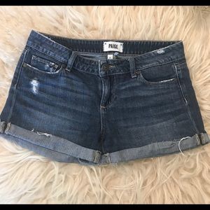 ❤️Paige Roll Up Denim distressed shorts